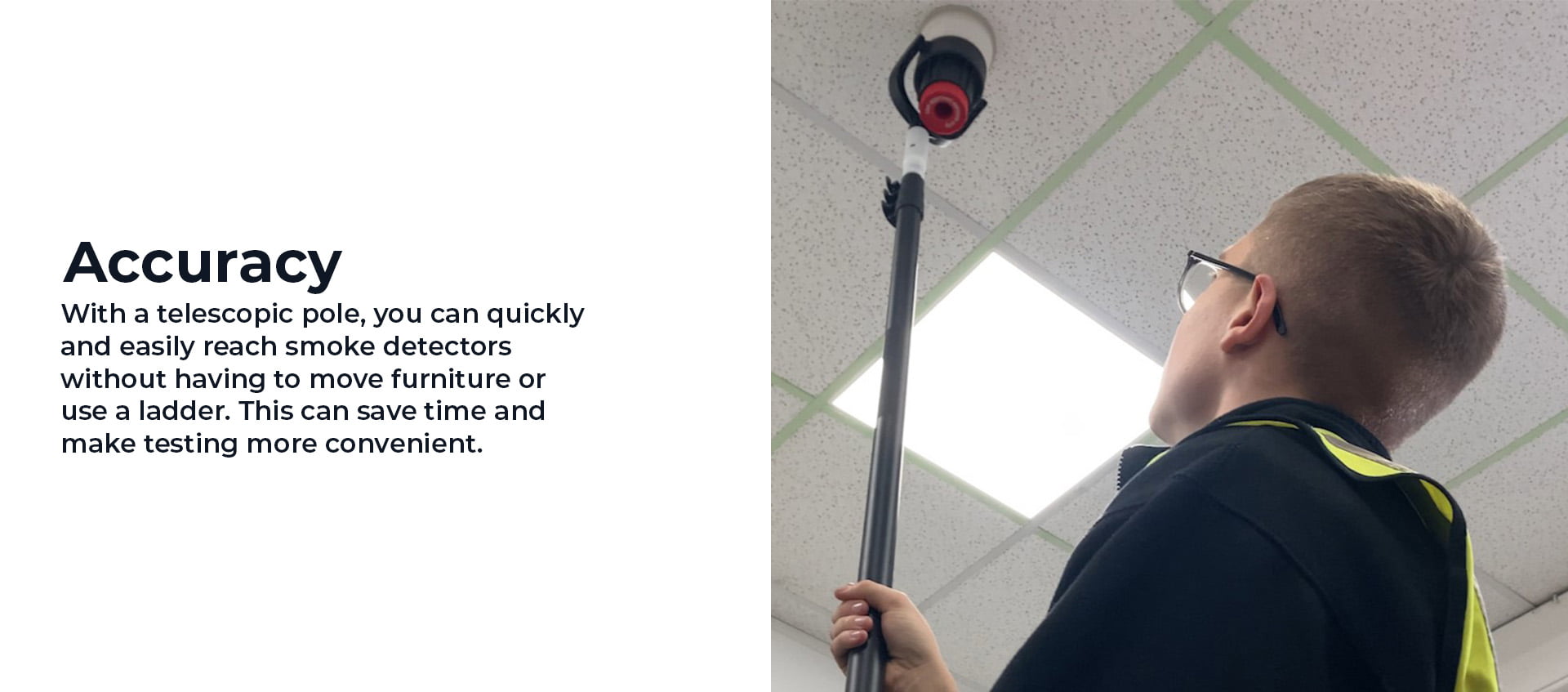Smoke detector pole